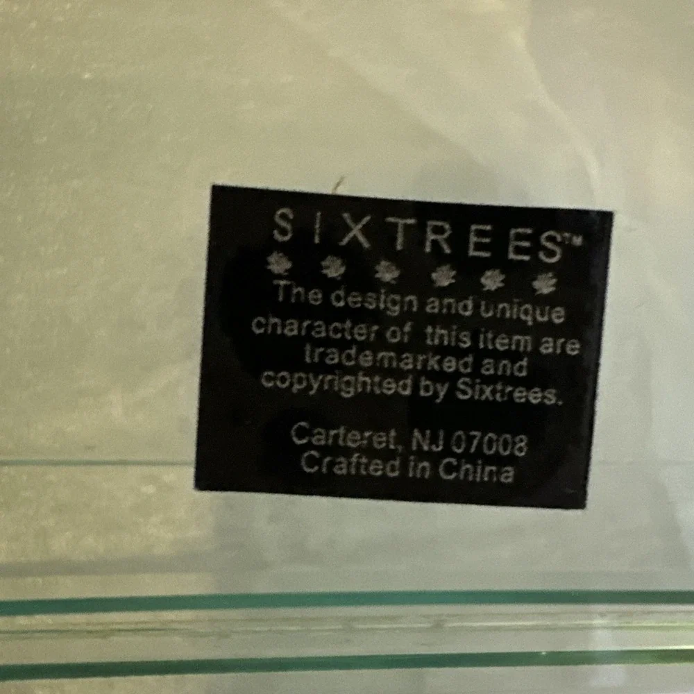 Sixtrees Glass Photo Frame 5 x 7 Freestanding Thick Block Modern Clear